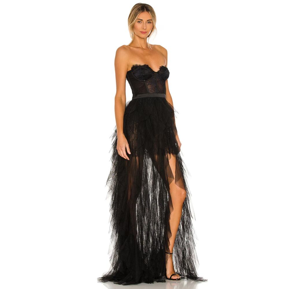 For Love & Lemons X REVOLVE Bustier Gown in Black - Picture 2 of 10